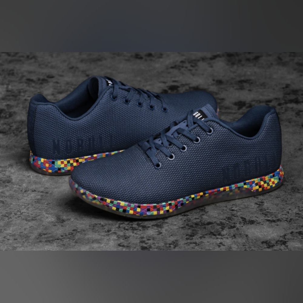 NoBull Project Pixel Navy Trainers W6.5